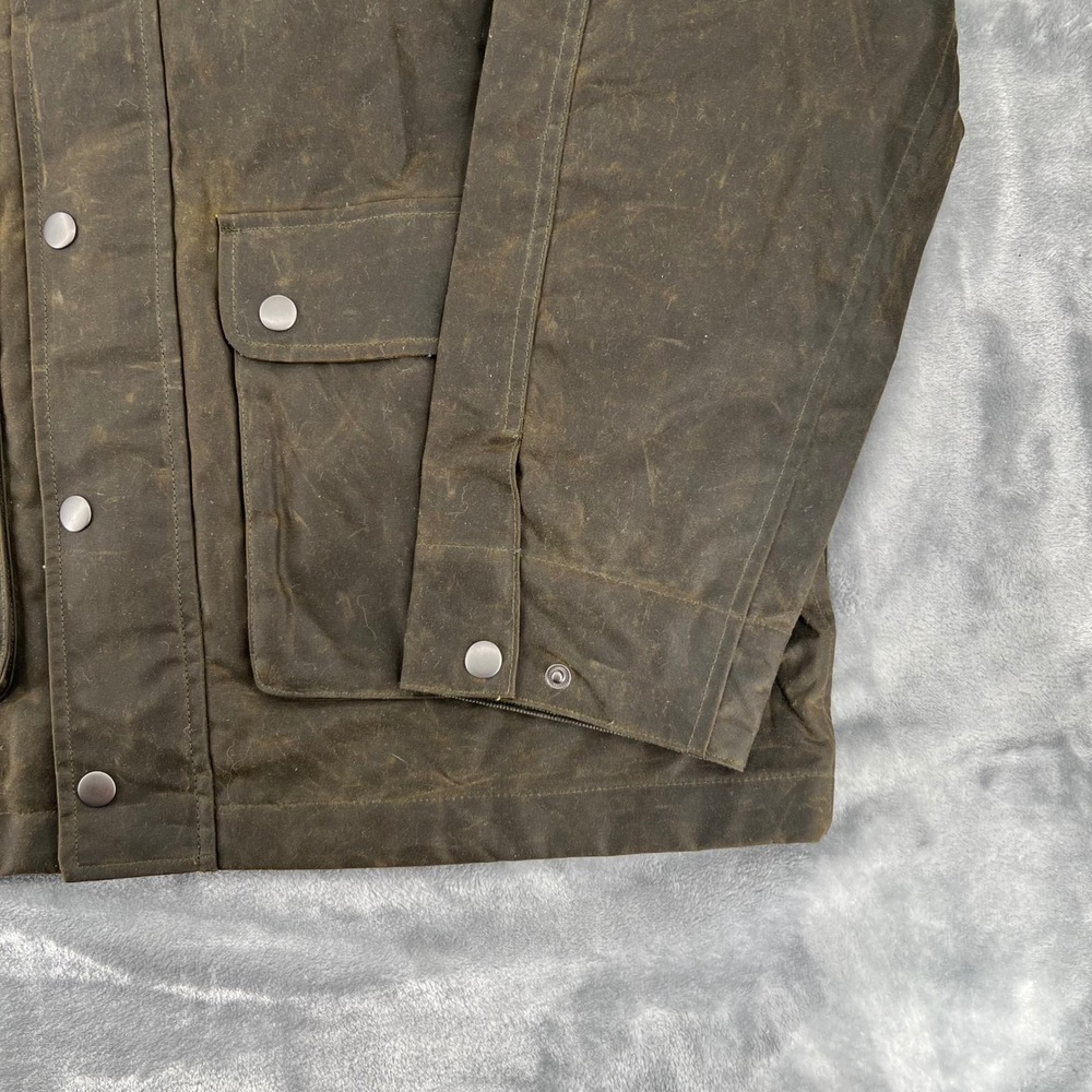Flint and Tinder Hudson Jacket XL Olive Waxed Cotton British Millerain Tekwax - Picture 2 of 11